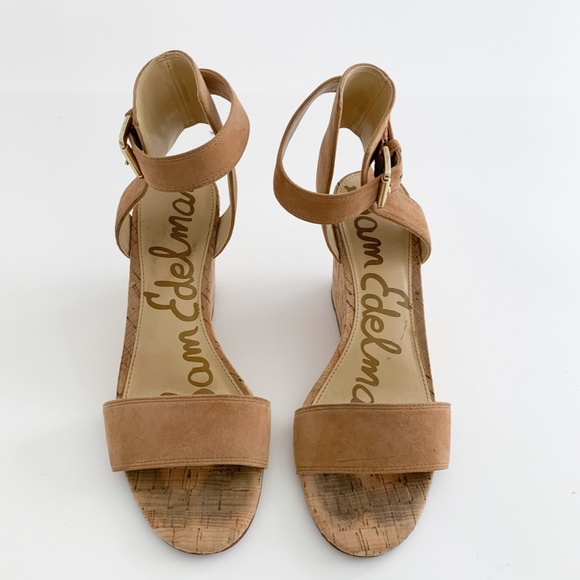 Nude Sam Edelman Cork Wedges - Picture 3 of 4